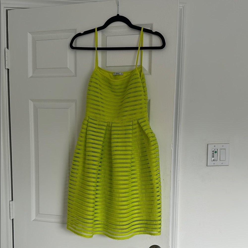 Only Women's Neon Yellow Midi Dress